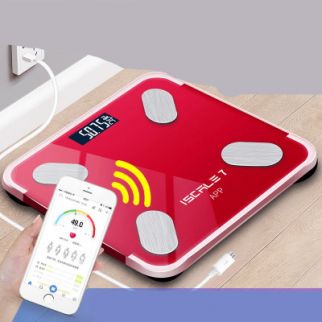 Weight scale intelligent body fat scale-Red-Charge-26x25cm