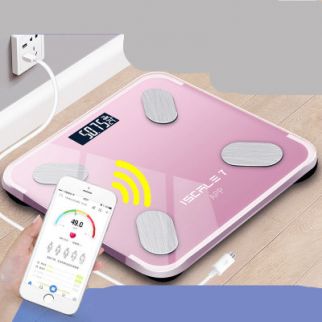 Weight scale intelligent body fat scale-Rose Gold-Charge-26x25cm