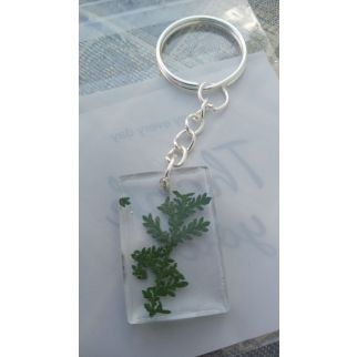 ميدالية مستطيلة ورق شجر غامق