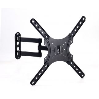 TV wall mount and monitor wall stand accommodate screens ranging from 14 to 43 inches and weighing up to 18kg. Featuring a swivel and extension arm, it offers versatile positioning for optimal viewing angles in any room.