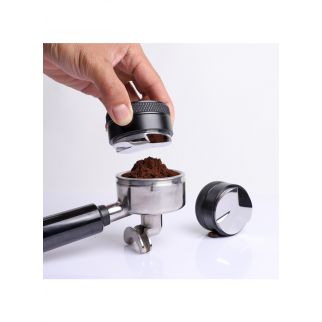 51mm Stainless Steel Coffee Powder Dispenser with Three-Paste Black Design, Ideal for Brewing Fresh Coffee Type-A