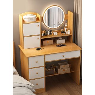 Bedroom Bedside Dressing Table with LED Light 80*40*128CM