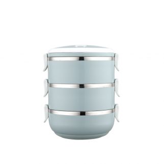 Stainless Steel Insulated Lunch Box Set: Includes 3 Pieces for Keeping Meals Warm or Cold on the Go