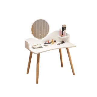 Ultra Small Integrated Dressing Table with Simple Design for Efficient Storage Solution in Small Spaces.