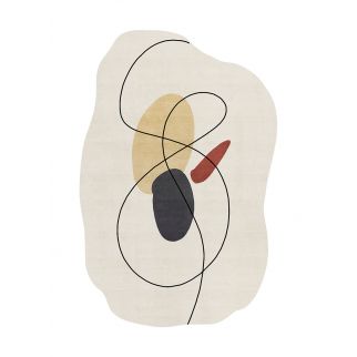 Alien-themed Carpet Spreading Across the Living Room and Bedroom, Color E