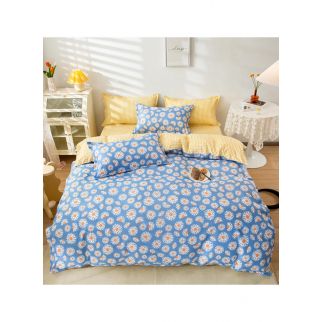 Style 5: Sharpdo 4-Piece Soft Polyester Bed Sheet Set includes 1 Quilt Cover (150*200cm), 1 Flat Sheet, and 2 Pillowcases.