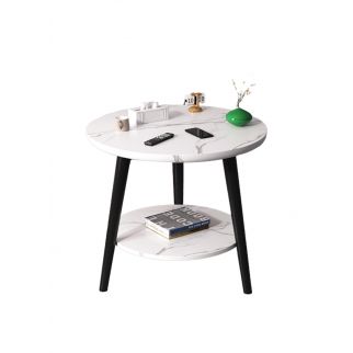Light Luxury Living Room Double Layer Small Round Table Coffee Table