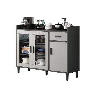 Kitchen Pantry Cabinet, Freestanding Storage Sideboard, Modern Coffee Corner for Dining Room, Practical Cupboard For Living Room