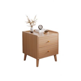 Sharpdo Nightstands Simple Modern Bedroom Bedside Table Solid Wood Minimalist Multi-function Light Luxury Style Bedside Storage Small Cabinet Style B