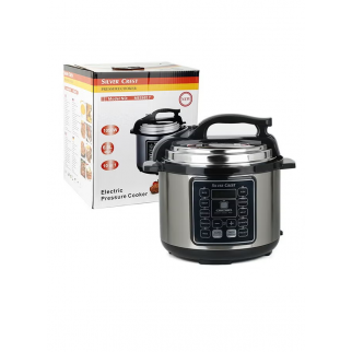 MES6817 is a versatile black 10-in-1 electric pressure cooker featuring instant programmable smart functions. With a power of 1050 watts and a generous 6-liter capacity, it offers 10 smart programs,