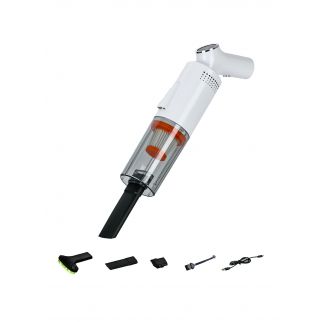 A-061 White is a multifunctional wireless handheld vacuum cleaner with integrated suction and drag capabilities, offering five functions in one. With 70W power, it ensures efficient cleaning in a sleek white design.
