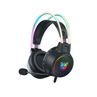 X15 Pro wired PC gaming headphone features a microphone and LED lights, enhancing your gaming experience with immersive audio and visual effects.