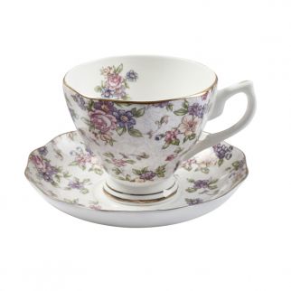 Fine Bone China Espresso Cup and Saucer Set: Perfect for Enjoying Your Favorite Coffee Beverages Style C