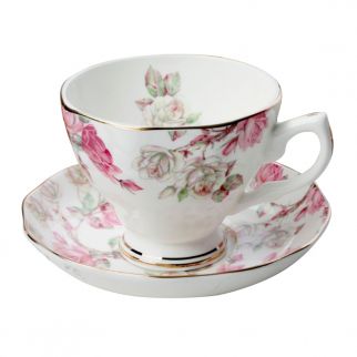 Fine Bone China Espresso Cup and Saucer Set: Perfect for Enjoying Your Favorite Coffee Beverages Style A
