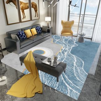 Modern Minimalist Bedroom Living Room Carpet Style 57
