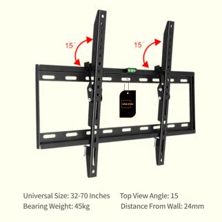 Black tilt TV wall mount stand for 32-70 inch TVs