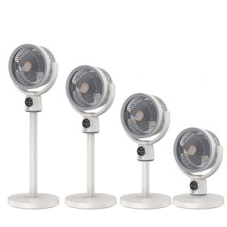 F188-L White is a rechargeable remote fan with a night light, offering five adjustable speeds and height adjustability. With 12W power and a 4000mAh battery, it provides efficient cooling and illumination in a versatile design