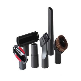 Black/brown 6-piece vacuum cleaner brush head set, model XMD1246