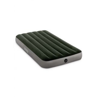 Dura Beam Downy Airbed with Foot Bip Twin Size PVC Dark Green/Grey 152*203*25CM