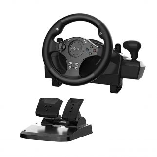 270 Degree Gaming Racing Steering Wheel with Responsive Gear and Pedals for PC/PS3/PS4/XBOX ONE/XBOX 360/Nintendo Switch/Android