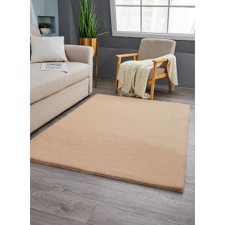 Premium Solid Color Imitation Rabbit Velvet Carpet: Soft and Luxurious, Perfect for Living Rooms or Bedside Use, Size 50*80cm Style 1