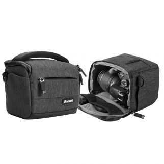 Black waterproof anti-shock SLR camera bag provides durable protection for your camera equipment against water and impact