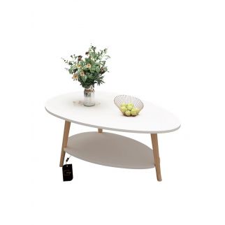 Nordic Style Double-Layer Coffee Table: Dimensions 90*50*42cm, Ideal for Adding Contemporary Charm to Your Living Space. Style - 1