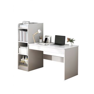 Sharpdo Home Office Desk: Simple Computer Desk with Open Storage Shelves, Dimensions 132*40*120 cm, Ideal for Organizing Your Workspace