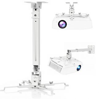 Adjustable universal projector ceiling mount suitable for home and office use, offering versatile installation options for your projector.