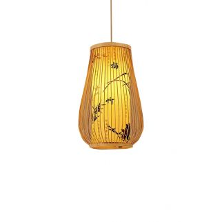 Chinese Style Bamboo-Woven LED Chandelier 20*23cm Style 2