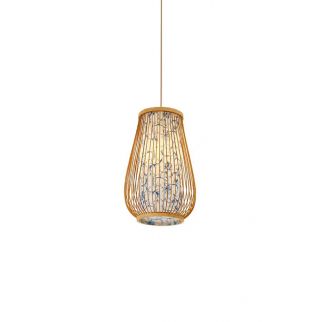 Chinese Style Bamboo-Woven LED Chandelier 20*23cm Style 1