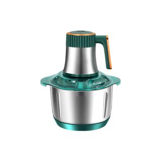 Green/silver F31 electric food chopper meat grinder with a 304 stainless steel bowl, offering 5 speeds and a capacity of 5L, powered at 400W