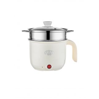 LZH-18D electric hot pot with steamer is a versatile non-stick electric cooker, boasting a 1.8L capacity. Ideal for stir-frying, stewing, and steaming, it's perfect for preparing noodles, soup, eggs, and oatmeal. Available in a stylish khaki color.