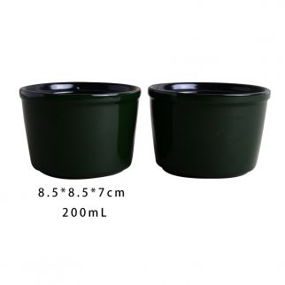 Cake bowl with a diameter of 3.5 inches, ideal for serving individual portions of delicious desserts and treats, Dark Green Color