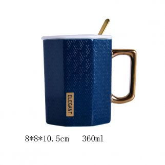 Coffee Cup for Gentlemen: Enjoy your morning brew with elegance and sophistication using this refined gentlemen's coffee cup, Dark Blue