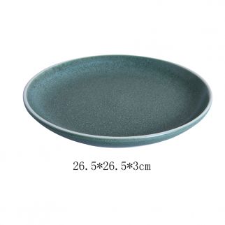 10 Inch Ceramic Plate For Kiln Transformation, Color Green