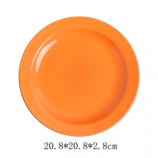 Ceramic disc with an 8-inch diameter, available in various vibrant colors to complement your tableware collection, color orange