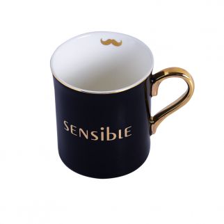 Scandinavian Redwood Coffee Cup with Golden Edge: A touch of elegance meets Nordic charm in this exquisite coffee cup design 2