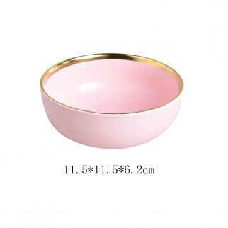 Two 4.5-Inch Straight-Mouth Bowls: Ideal for Serving Individual Portions of Soup, Salad, or Desserts with Elegant Simplicity, Color Pink