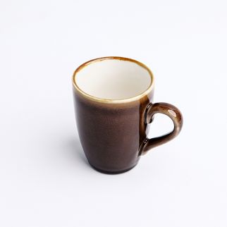 Ceramic Kiln Changing Glaze Mug, 320ml: Sip your beverages in style with this unique mug featuring a mesmerizing kiln changing glaze design Color E