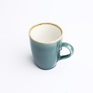 Ceramic Kiln Changing Glaze Mug, 320ml: Sip your beverages in style with this unique mug featuring a mesmerizing kiln changing glaze design Color F