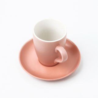 320ml Ceramic Cup And Saucer - Perfect for Savoring Your Favorite Hot Beverage Color A