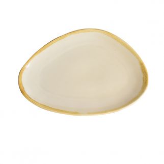 Oval Triangle Ceramic Plate, 25.5cm, Color C