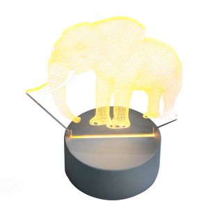 Elephant 3D USB Night Light 4W 5V Led Home Mounted Table Lamp