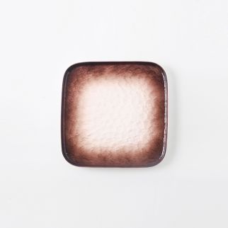 8-inch Stone Pattern Ceramic Square Plate: Add a touch of elegance to your table setting with this stylish and versatile plate Color A