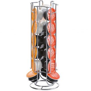 Silver Coffee Capsules Holder: Organize Up to 18 Coffee Capsules for Easy Access and Neat Countertops
