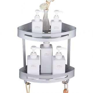 Double-Layer Bathroom Storage Tripod: Convenient and Space-Saving Solution for Organizing Toiletries and Essentials in the Bathroom