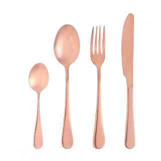 Stainless Steel Knife, Fork, and Spoon Set: Essential Utensils for Every Dining Occasion, Rose Gold Color