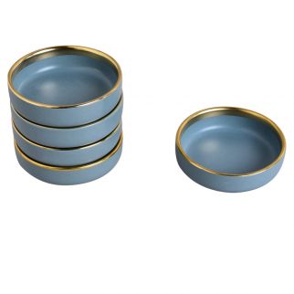 Five 4-Inch Discs: Versatile and Convenient Discs for Various Crafting or Decorative Projects, Blue Color