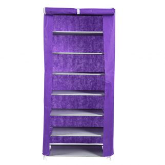 7-Layer Household Storage Shoe Rack in Purple: Keep Your Footwear Organized and Easily Accessible with This Multi-Layered Shoe Rack.